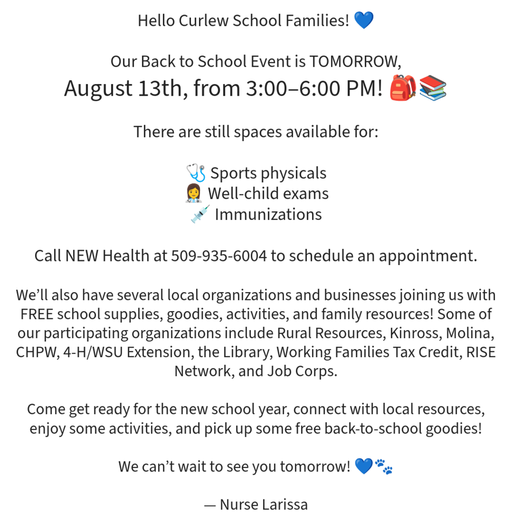 Back to School Event!