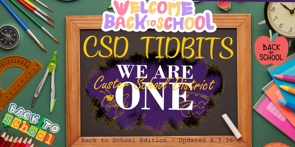 back to school 2026 CSD Tidbits