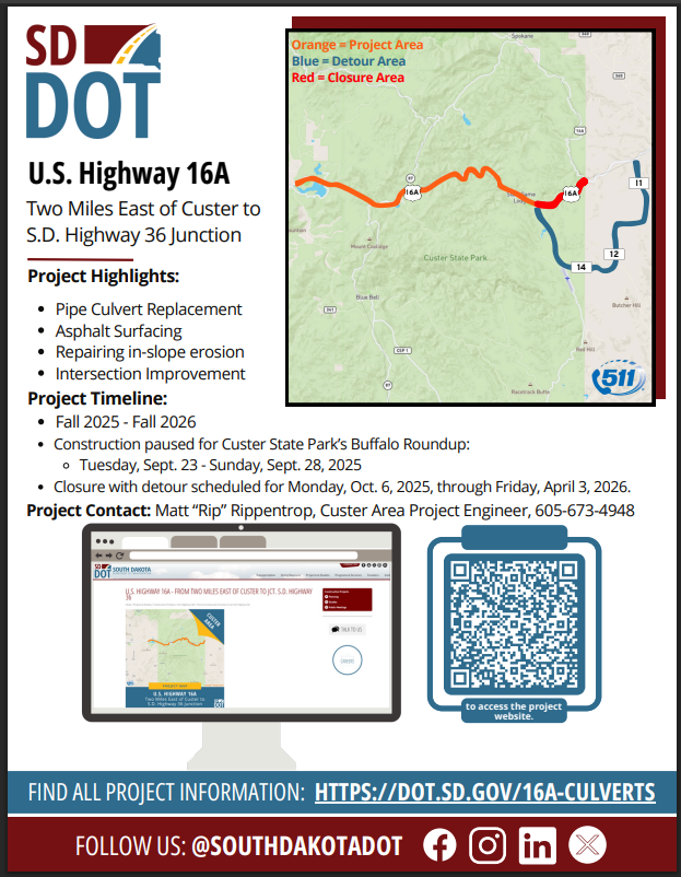 Update on SD DOT U.S. Highway 16A