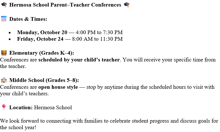 Parent-Teacher Conferences