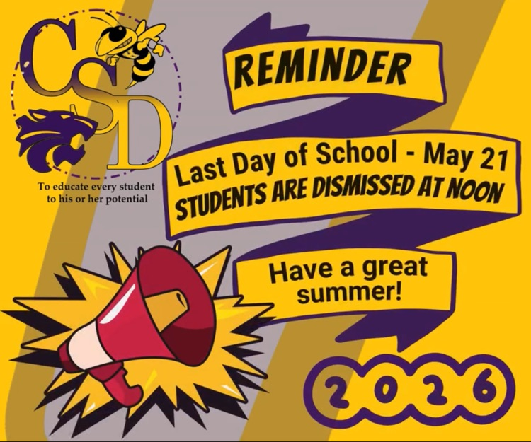 school dismissed May 21 at noon