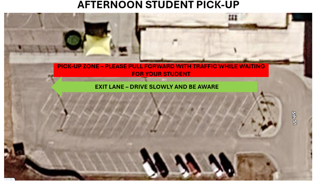 Afternoon Student Pick-up Map