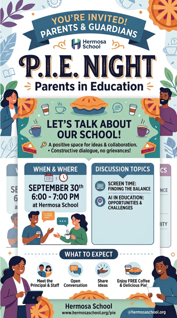 Parents in Education Night September 30 6:00-7:00