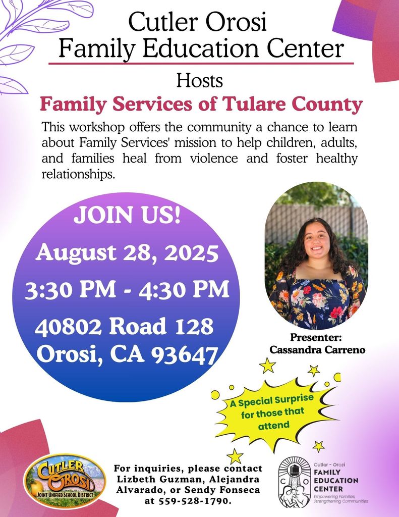 Family Service Flyer - English