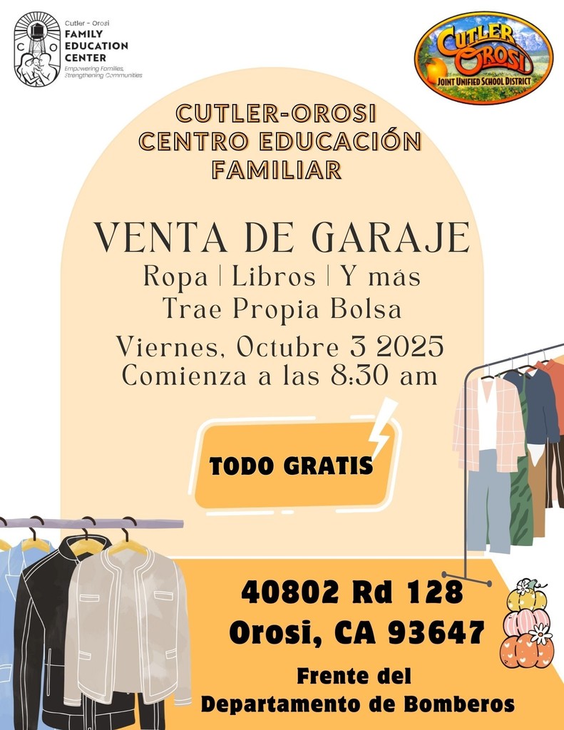 Yard sale- Spanish