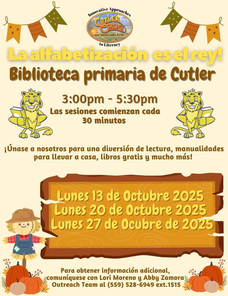 Cutler Literacy is King-Spanish