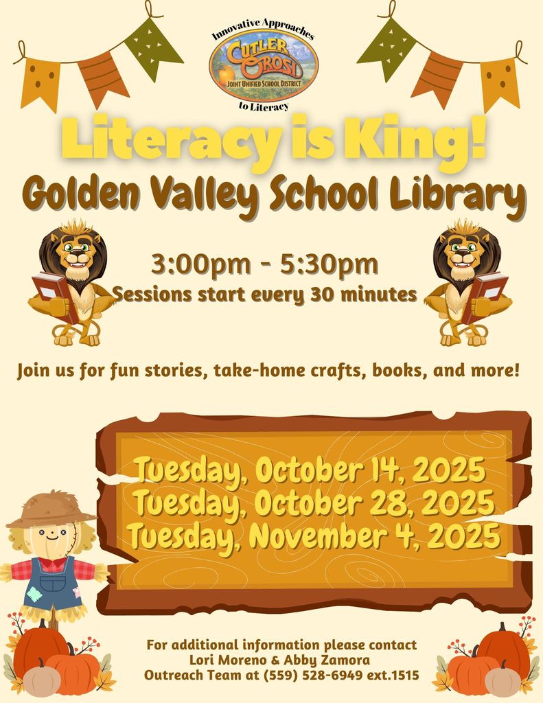 Literacy is KIng Golden Valley-English