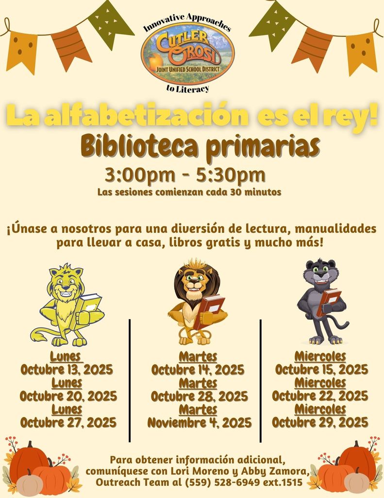 Literacy is King ALL Elementaries Spanish 2025