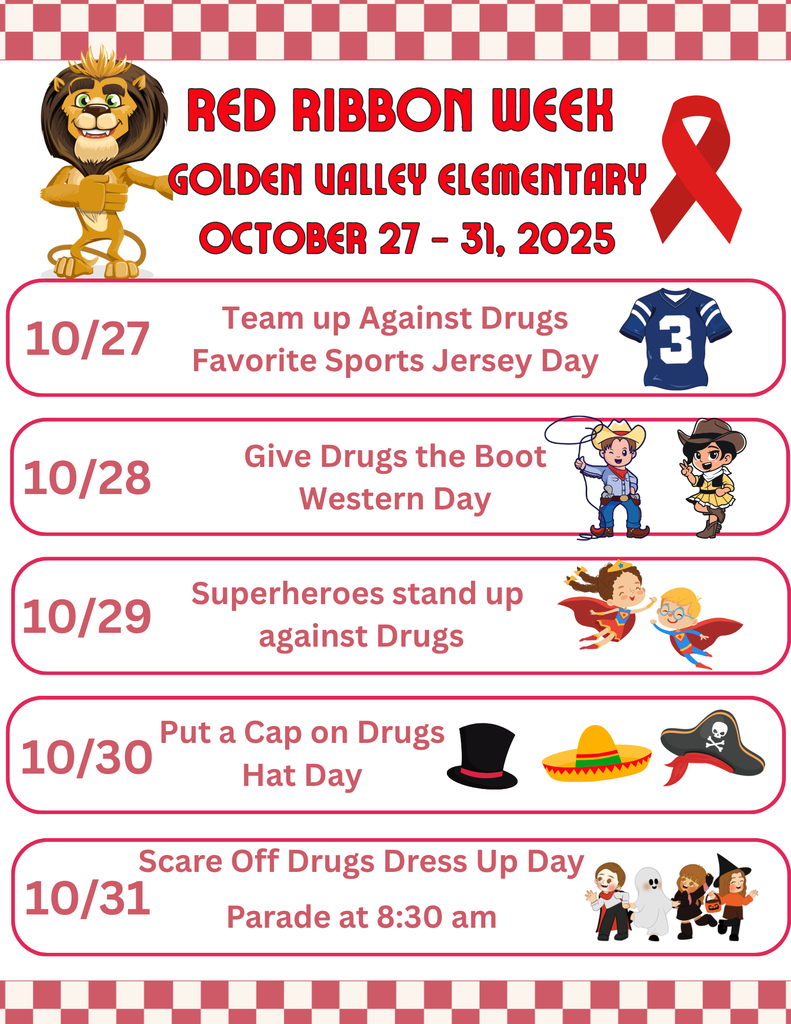 red ribbon week flyer english