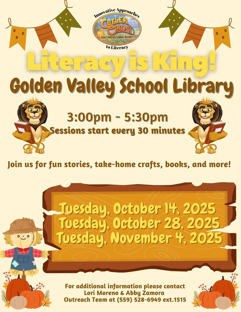 Literacy is King Golden Valley- English