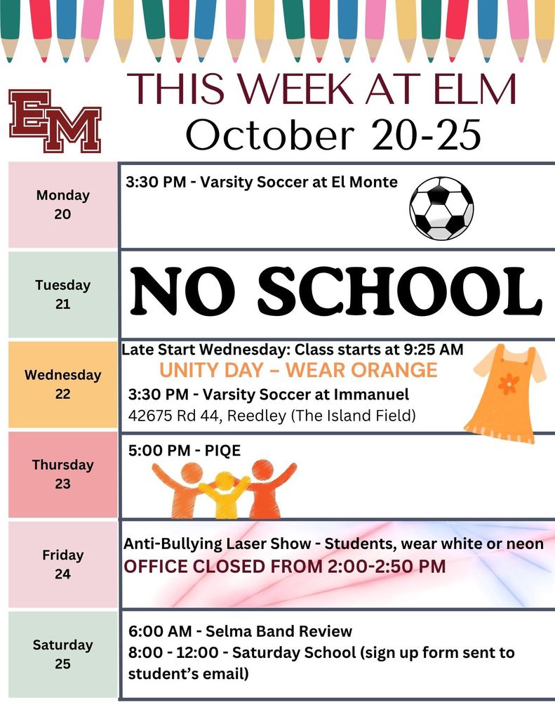This Week at ELM