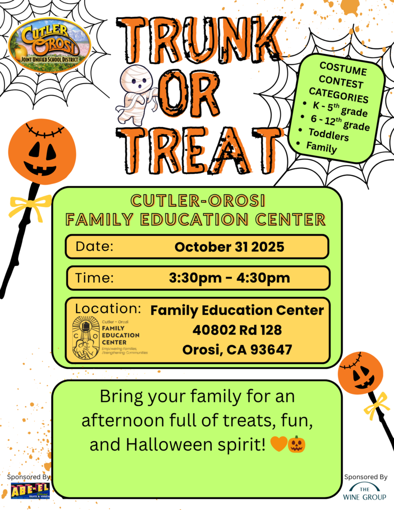 Trunk or treat- english