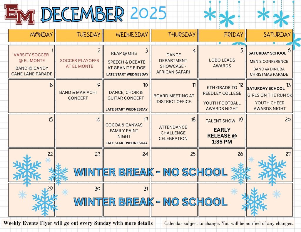 December Calendar