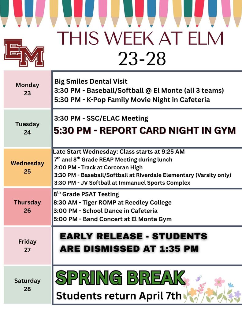 This Week at ELM