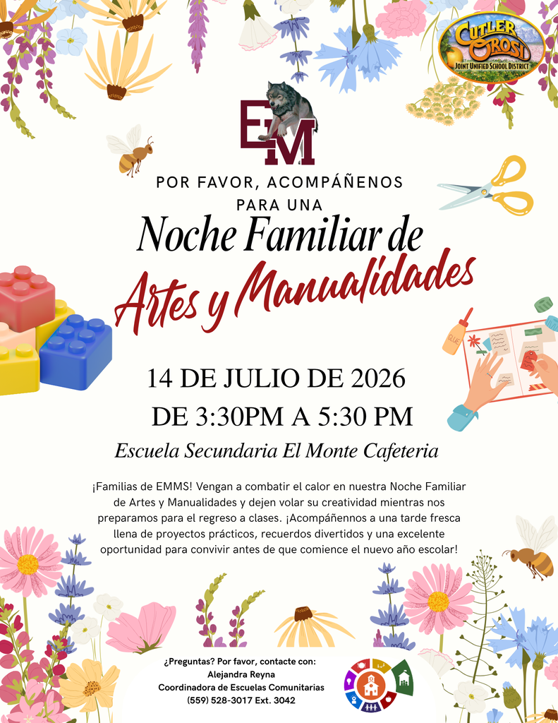 Noche Familiar de Artes y Manualidades