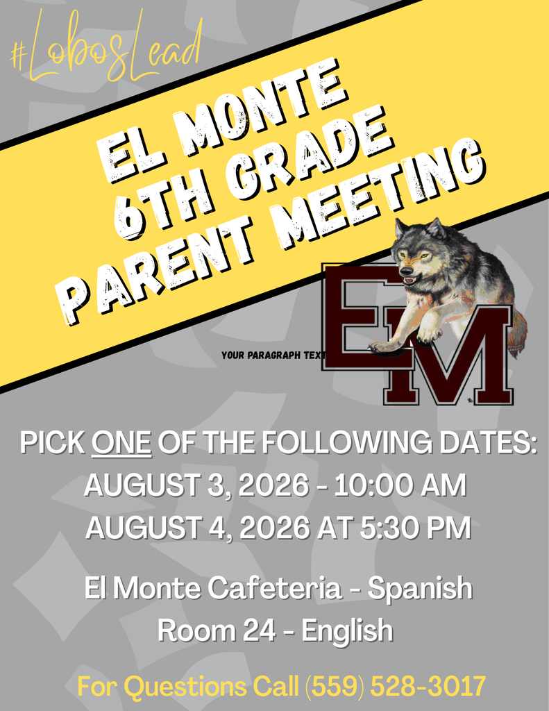 6th Grade Parent Meeting - English 