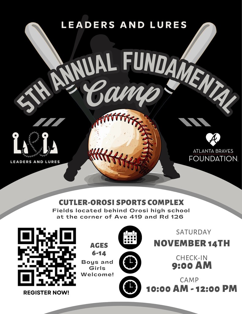 leaders and lures fundamental camp registration flyer
