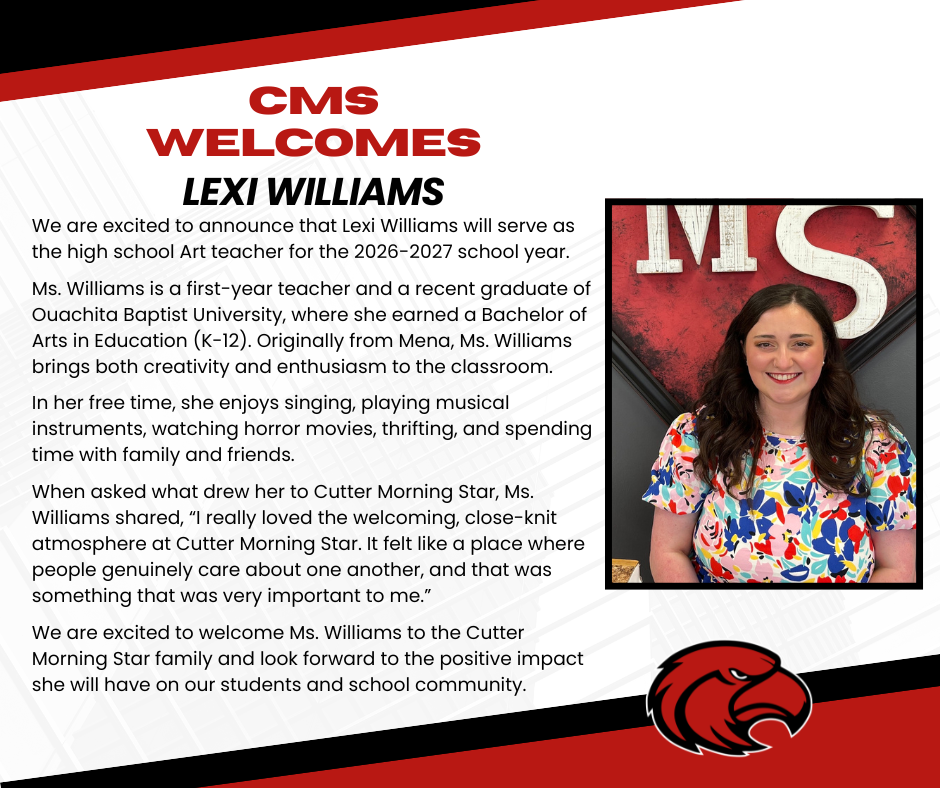 Welcome Mrs. Williams to CMS!