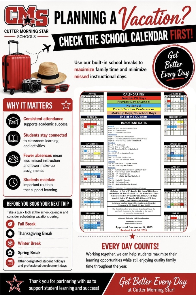 CMS Vacay Calendar