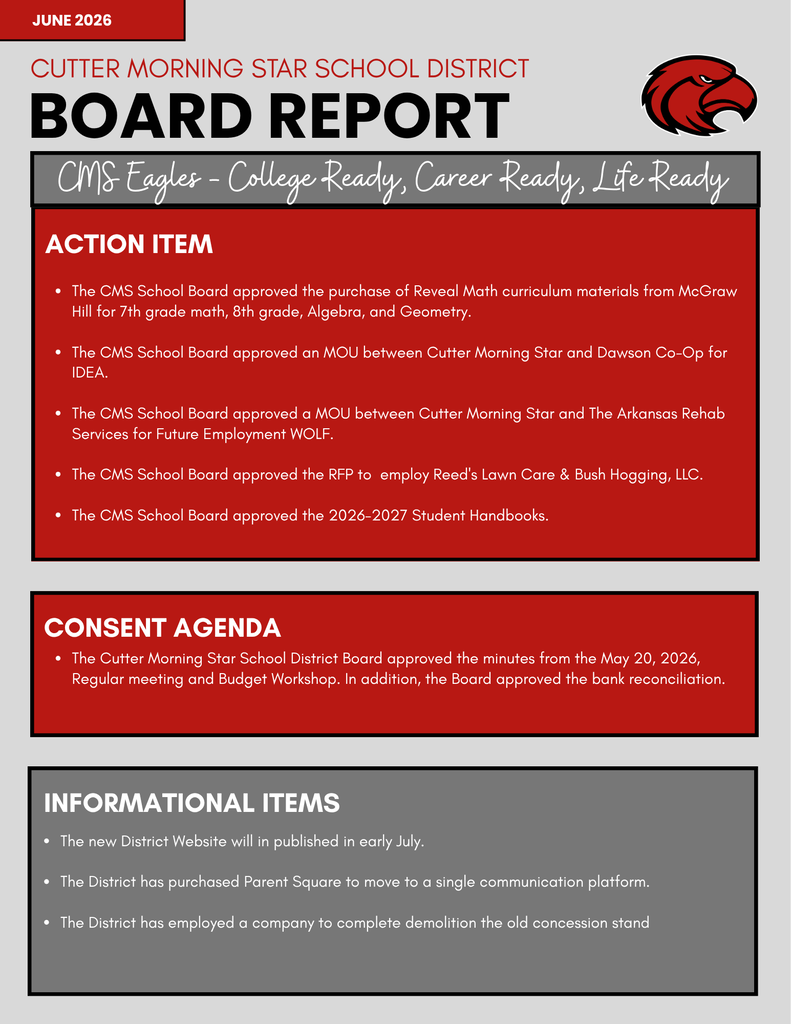 June Board report