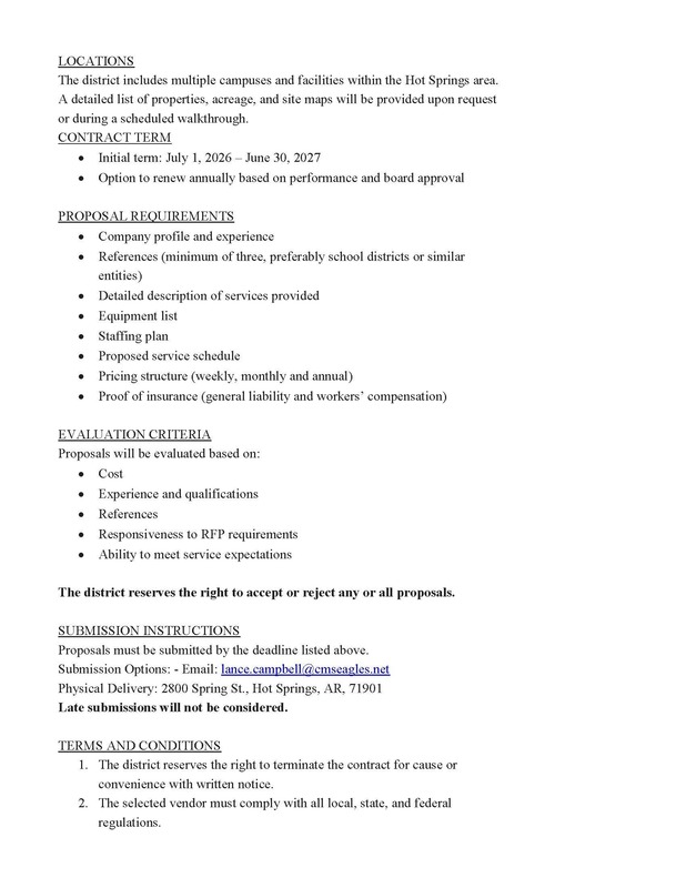 Request for Proposal (RFP) 