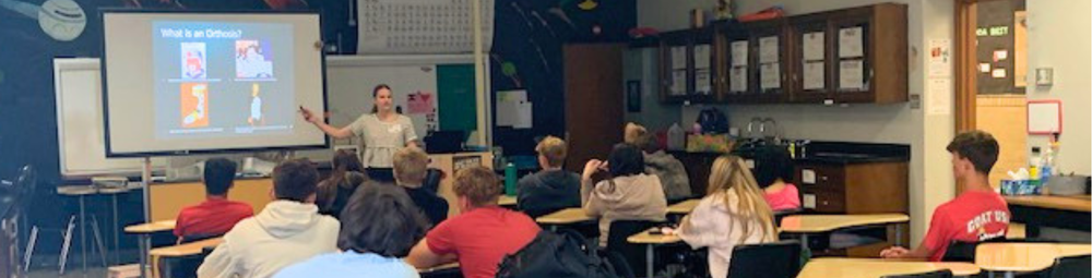 students learning