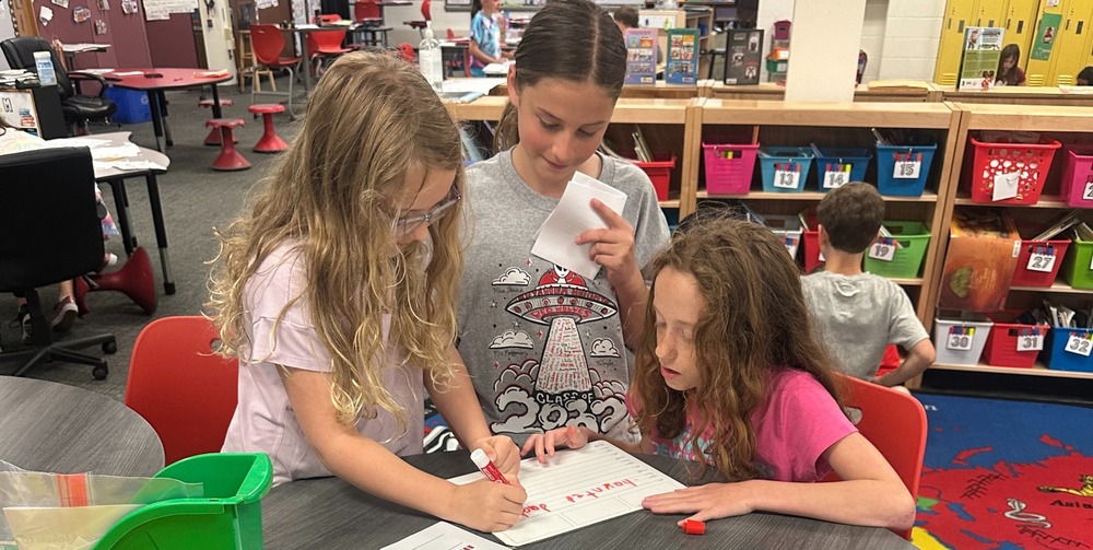 Students solve puzzles in Escape Room Project.