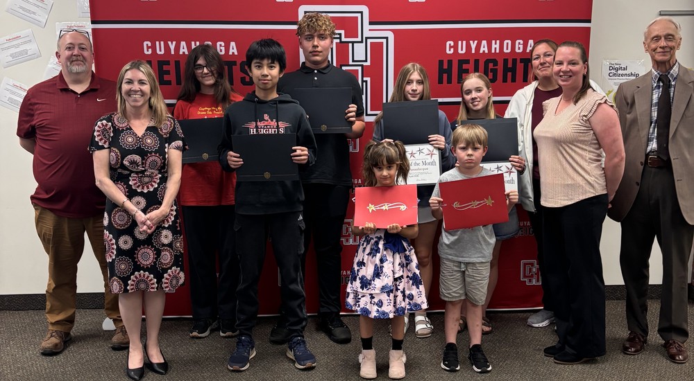 April Students of the Month and Board Members