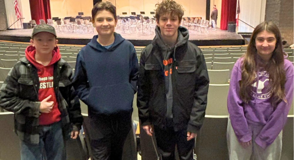 Rhys Munioz, Parker Skirkanic, Ayden Jasany, and Claire Gannon. 