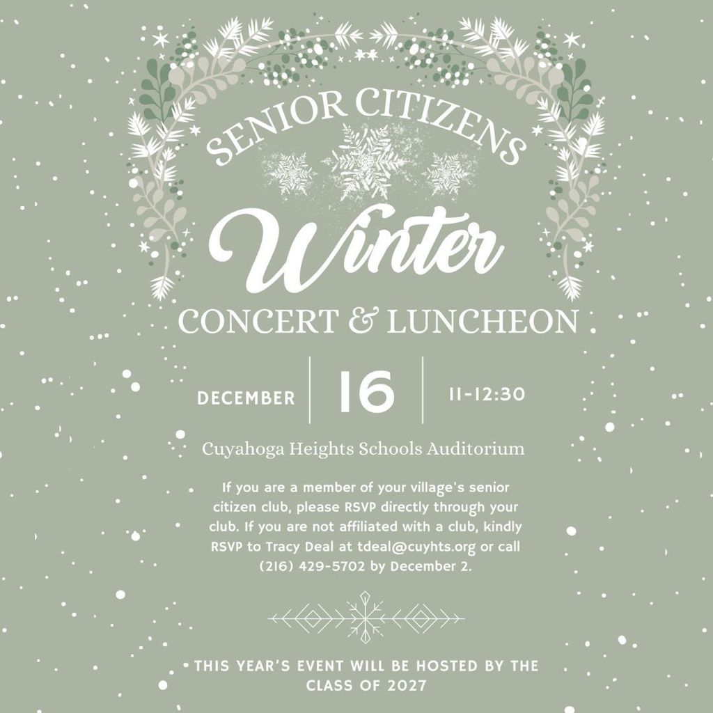 Senior Citizens Winter Concert and Luncheon