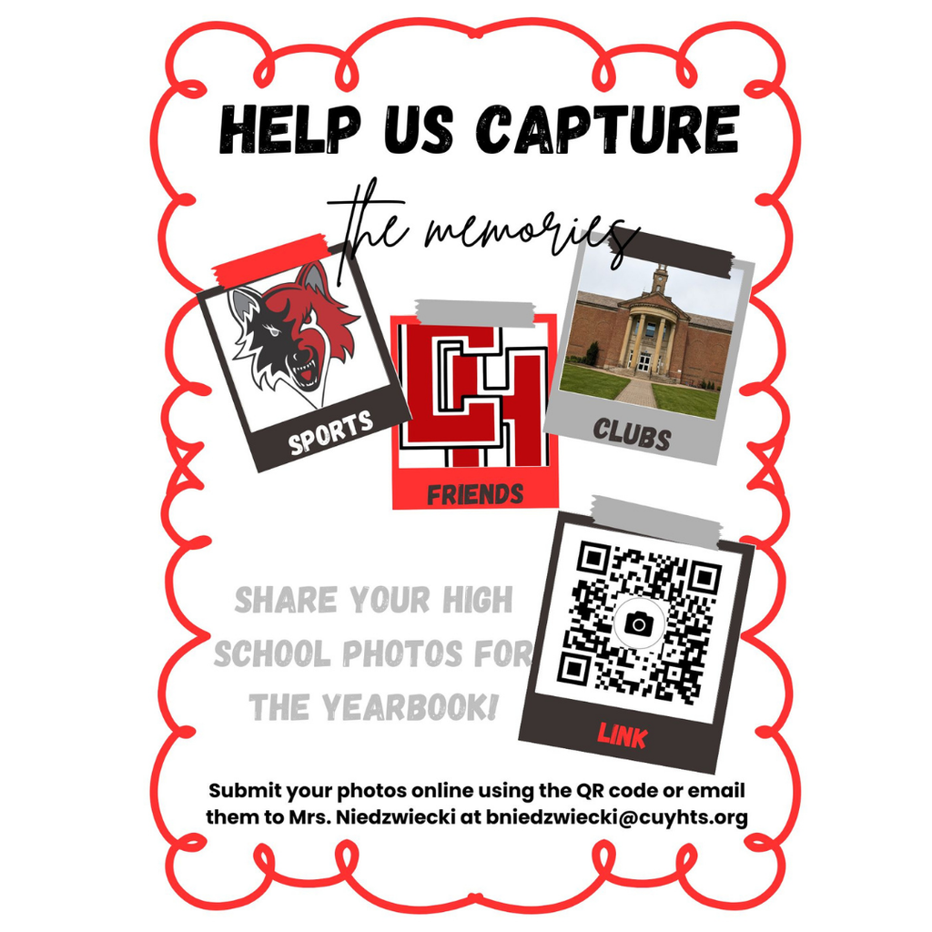 📸 Calling all Cuyahoga Heights High School families! Help us create an unforgettable 2025-26 yearbook by sharing your photos from sporting events and school activities. Submit your photos using the QR code! 