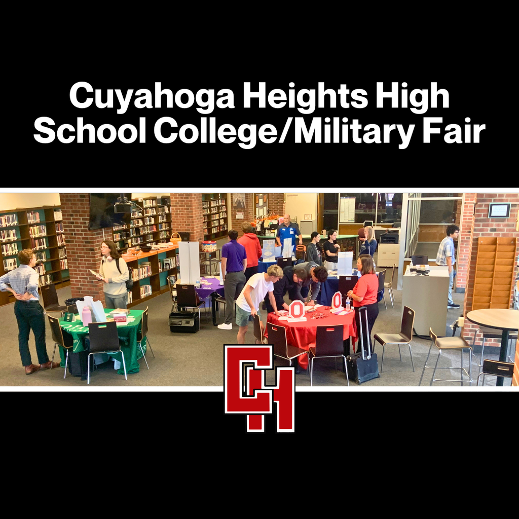 Cuyahoga Heights High School hosted 12 college and military representatives in the Media Center, giving students the chance to ask questions and explore their post-graduation options firsthand.