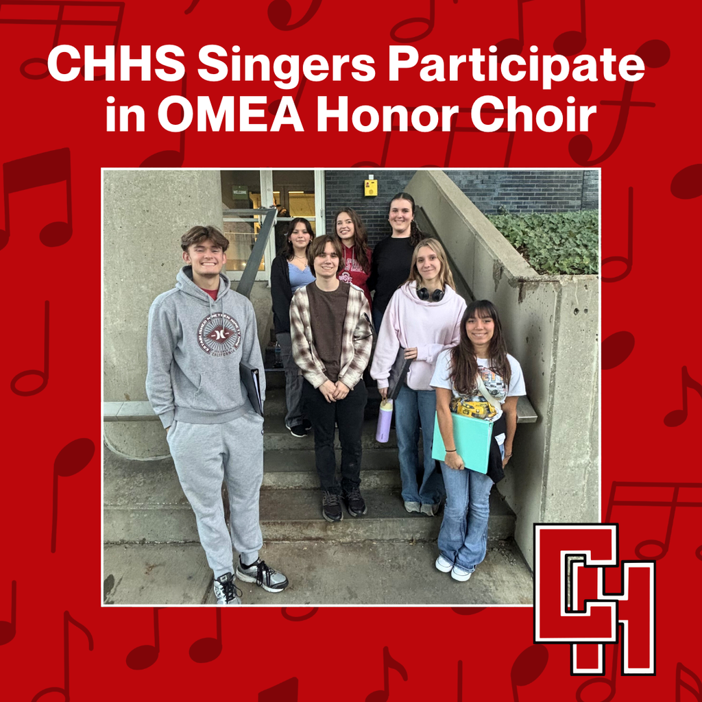  Seven CHHS choir students will perform in the OMEA District 4 & 7 Honor Choir this weekend. After three days of rehearsals with singers from 30+ schools, they’ll present a free public concert at 2 p.m. Sunday at CSU’s Waetjen Auditorium.