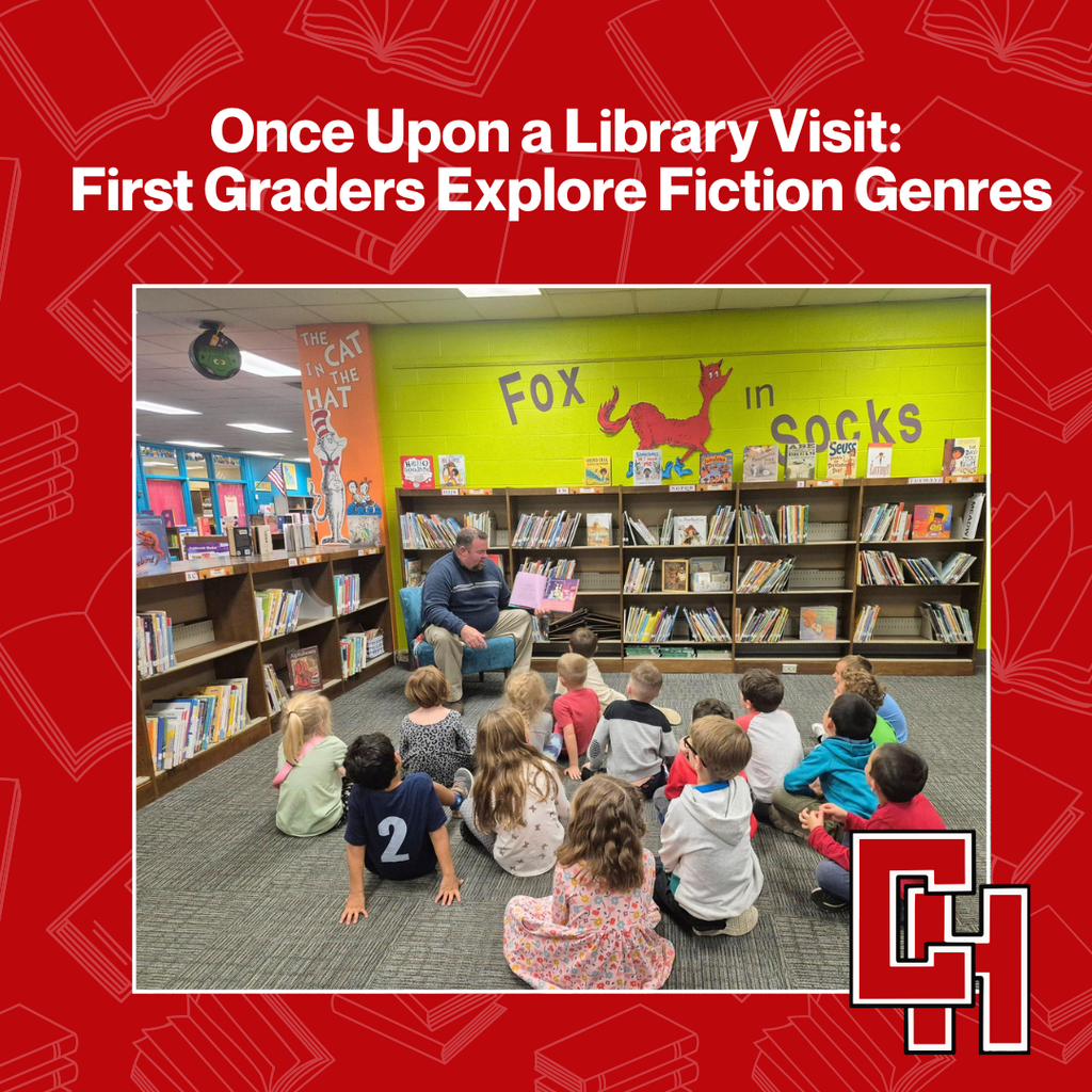 First graders explored folktales & fairytales in the library this week! Special guest Mr. Melvin read a Bluey Fairytale, bringing smiles & thoughtful discussions. Thank you for making our fairytale week magical! 📚✨