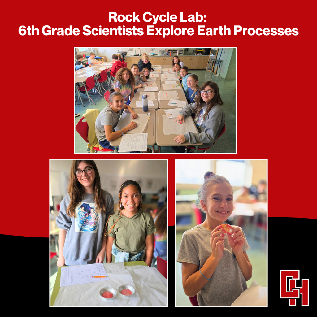 Mrs. Loncar & Mrs. Russell's 6th graders explored the rock cycle using candy! Students simulated sedimentary, metamorphic & igneous rock formation through pressure, heat & cooling. This hands-on lab made geological processes memorable & meaningful.