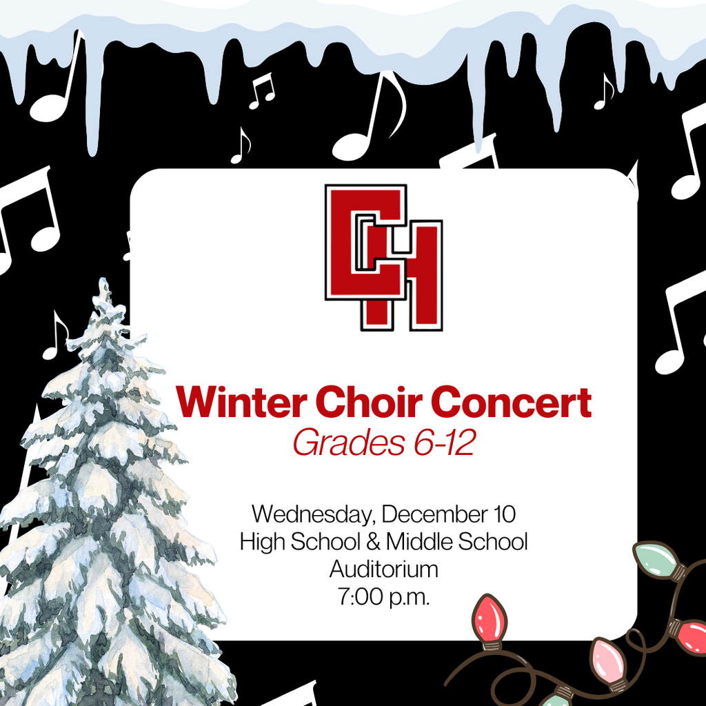 The CHS Orchestra (grades 6-12) takes the stage for their Winter Concert on Tuesday, December 9, at 7 p.m. Join us for an evening of beautiful music to celebrate the season!