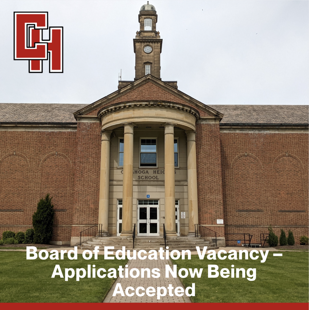 Board of Education Vacancy - applications now being accepted