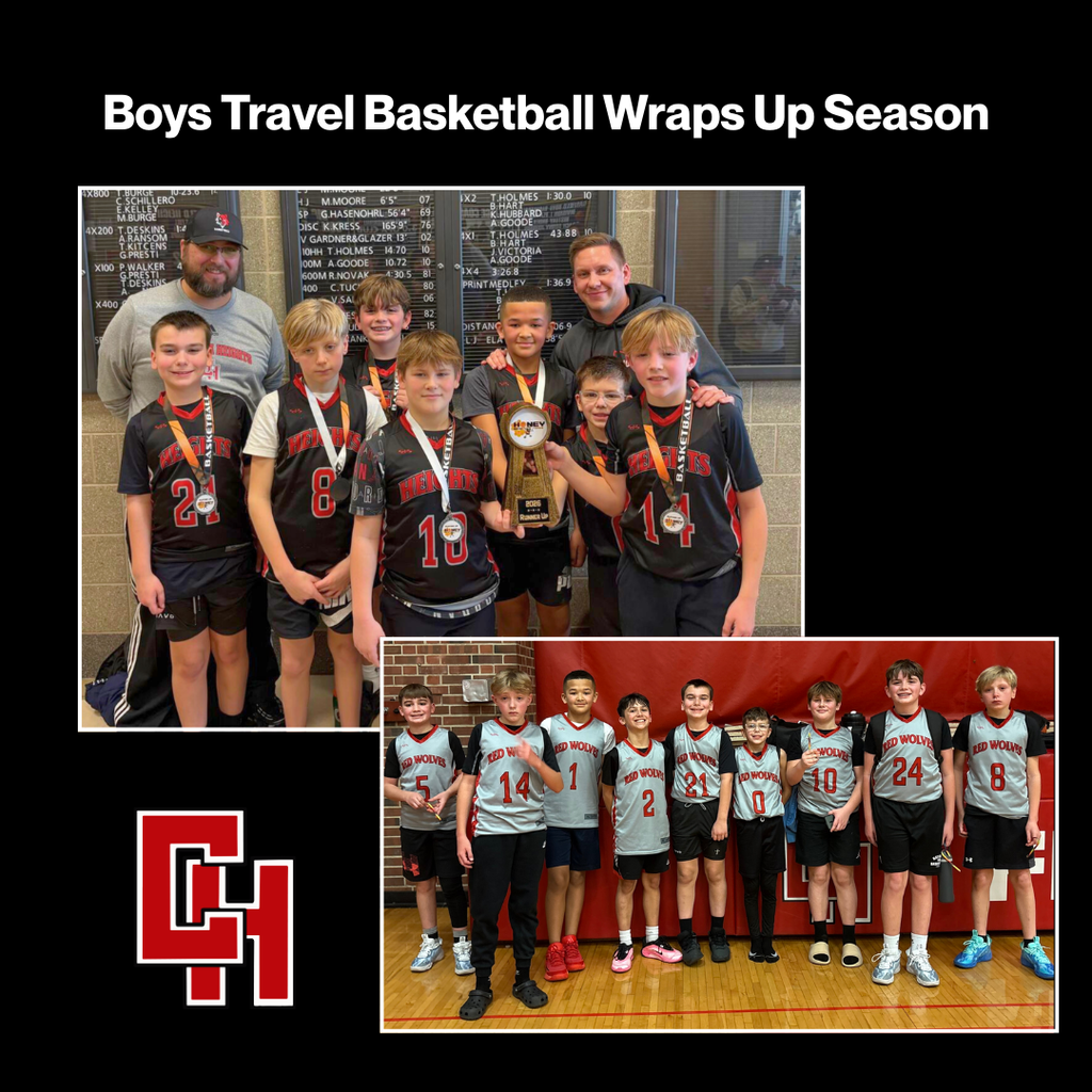 The boys travel basketball team recently wrapped up a strong and competitive season. They finished with a 16–13 record. Best of luck to our 6th graders moving on to middle school basketball next year.