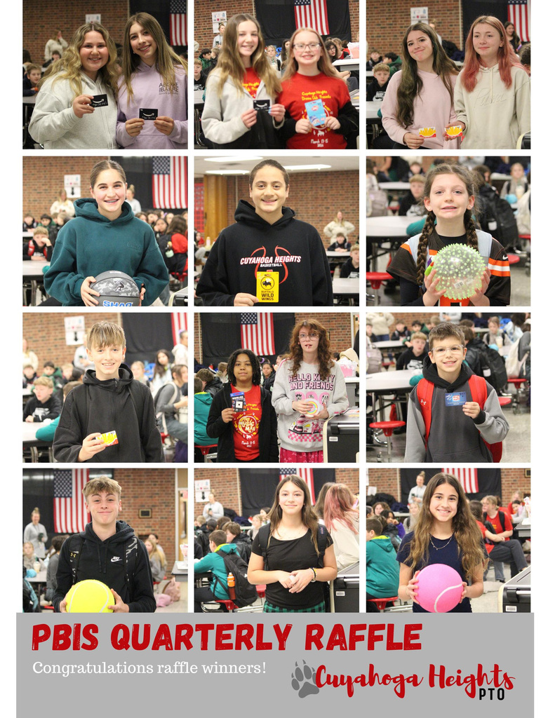 CHMS PBIS Program Rewards Positive Behavior with Wolf Bucks and Quarterly Raffles Our middle school PBIS program allows students in grades 6–8 to earn Wolf Bucks for demonstrating the CHMS characteristics: Caring, Honest, Motivated, and Successful. Students can spend their Wolf Bucks at the prize cart during morning convocation on fun items like homework passes, candy, pencils, and stickers.  Every Wolf Buck spent goes into our quarterly raffle. At the end of each quarter, we draw for prizes generously donated by our PTO. The more Wolf Bucks students spend, the more chances they have to win—and all Wolf Bucks stay in the raffle bin all year long.  Students look forward to the raffle each quarter and love cheering their classmates on. We are incredibly thankful for our PTO’s generosity, which makes this program possible!  