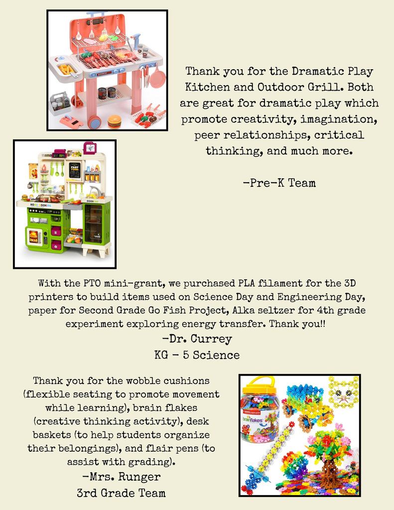 Cuyahoga Heights Schools is grateful for the continued support of the CHS PTO, whose Teacher Mini-Grants are making a direct impact in our classrooms.  Through these grants, teachers and staff have been able to bring new resources, hands-on learning tools, and engaging experiences to students across all grade levels. From literacy materials and math manipulatives to STEM supplies, flexible seating, and even support for student activities and performances, these funds are helping create meaningful learning opportunities every day.  Thank you to our PTO for investing in our students, supporting our educators, and helping bring innovative ideas to life in our schools.