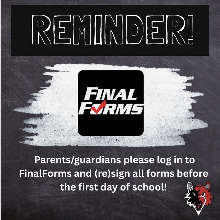 Reminder to sign in to final forms 