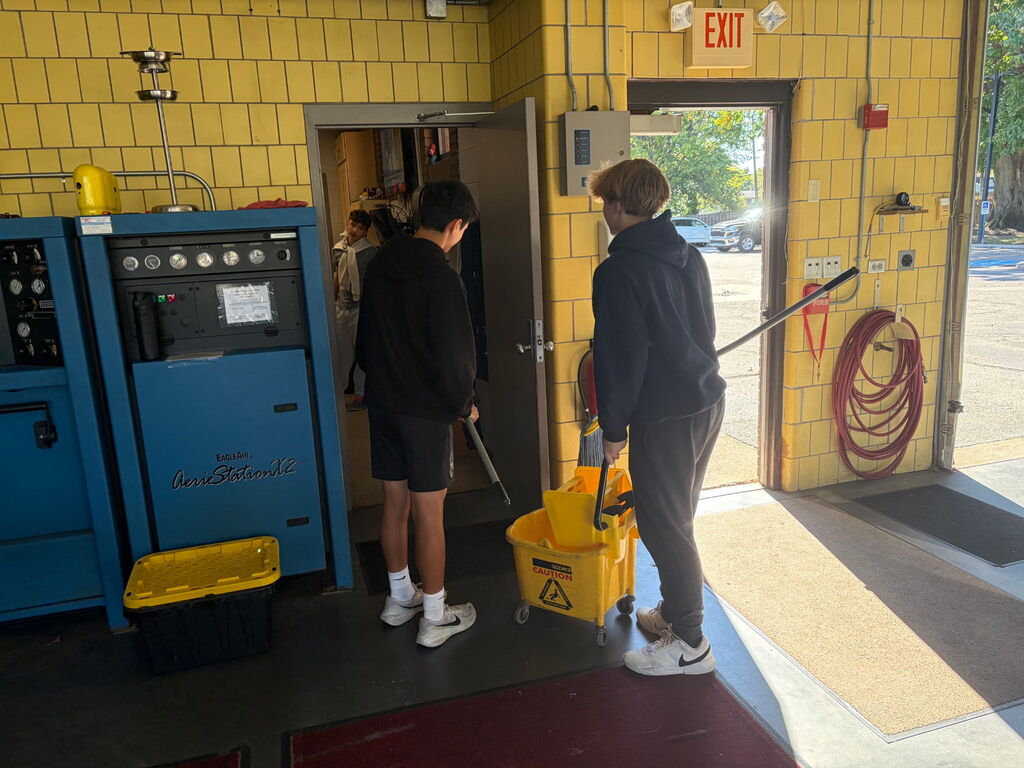 It's Community Outreach Day and students grades 9-11 are in the community giving back at various locations!