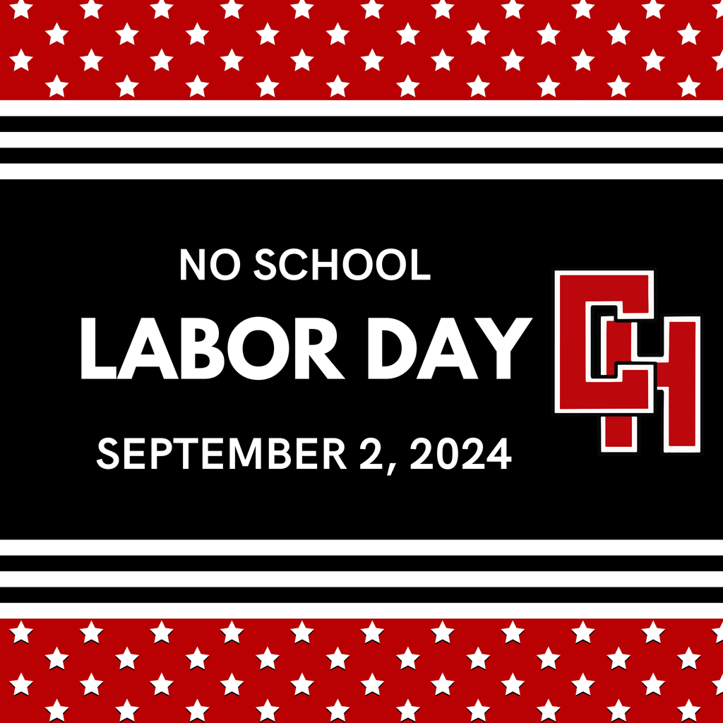 black, red, and white Labor day graphic