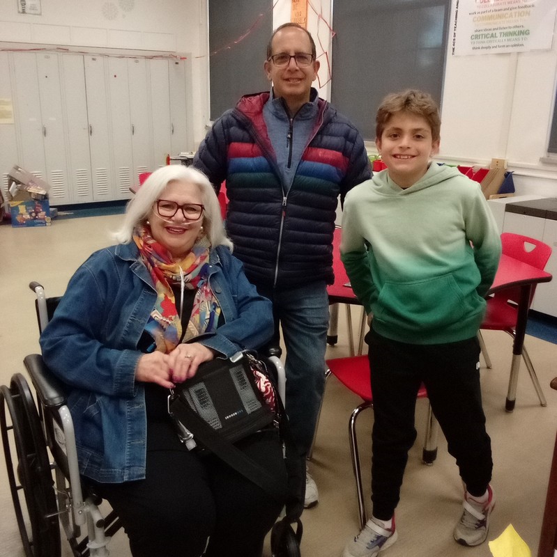 Student with grandparents