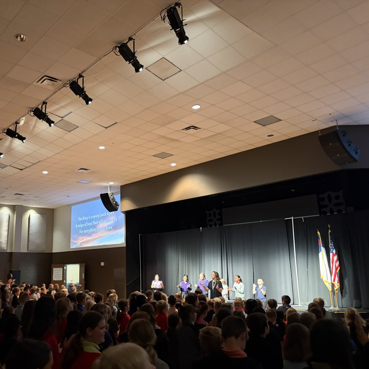 students leading worship