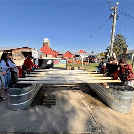 students outside on a field trip