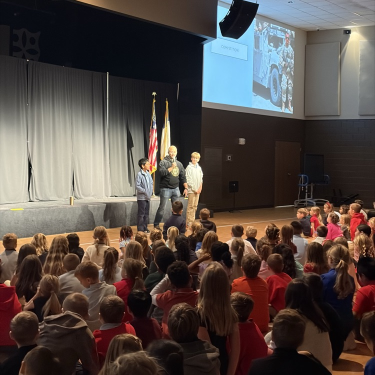 Mr. Vance speaking to students and staff