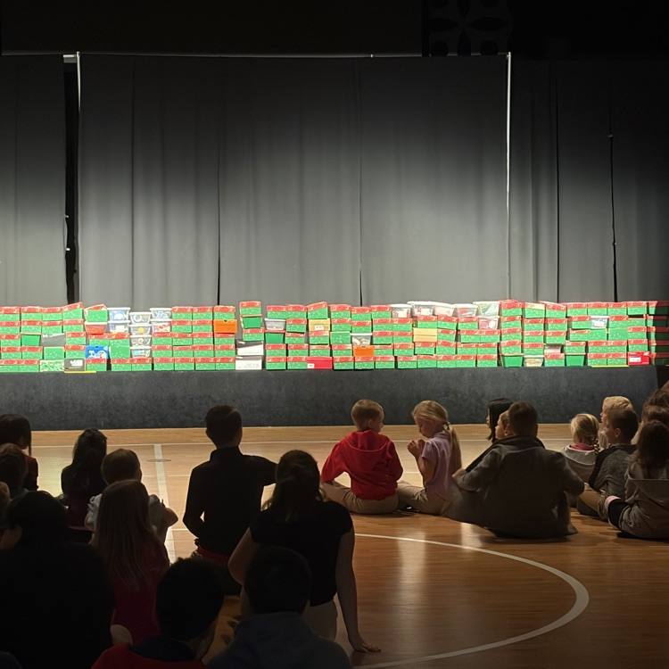 shoeboxes on the stage