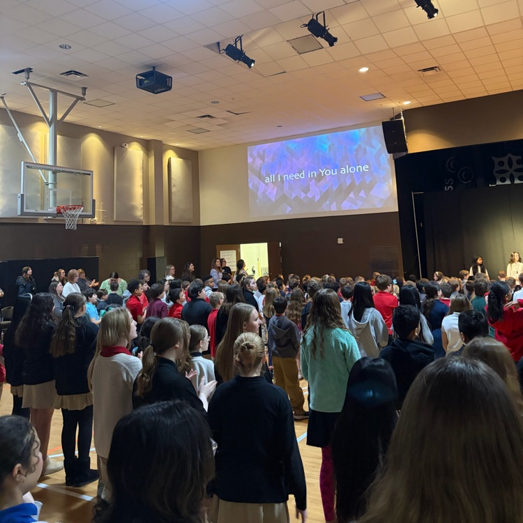 students worshiping in chapel