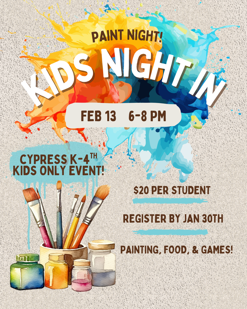 watercolor paints on flyer